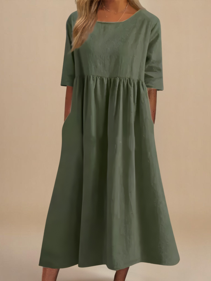 Dress Women Elegant Casual Midi Dress for Everyday Wear
