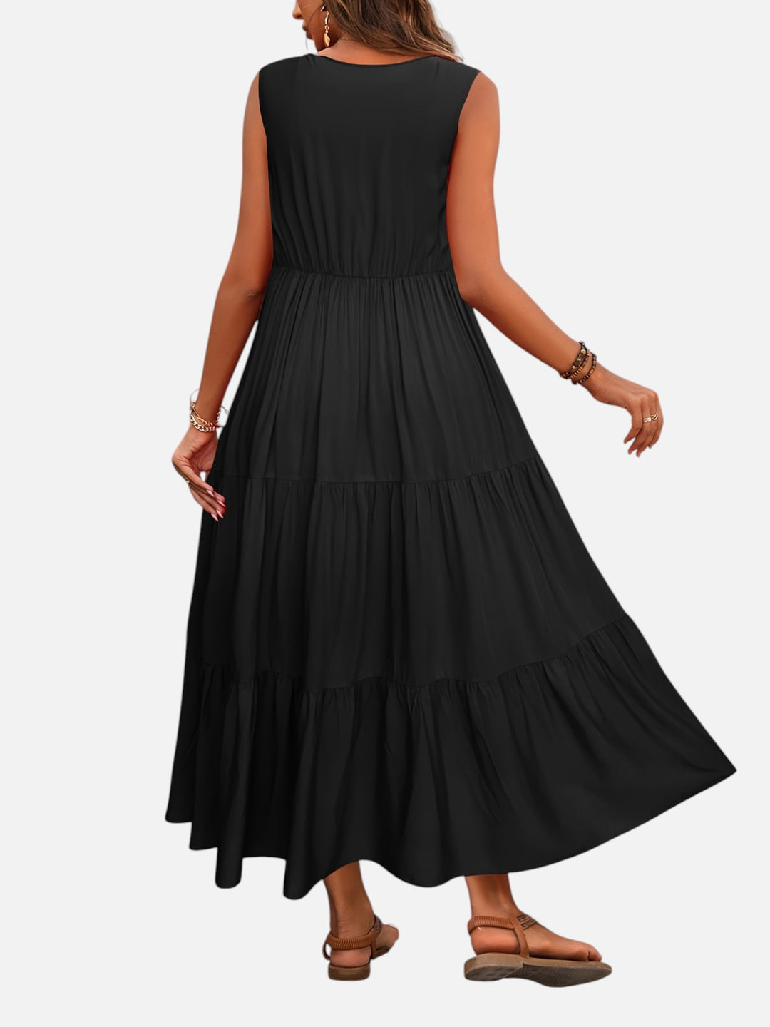 Women's V-Neck Maxi Dress Loose Fit Formal Evening Wear