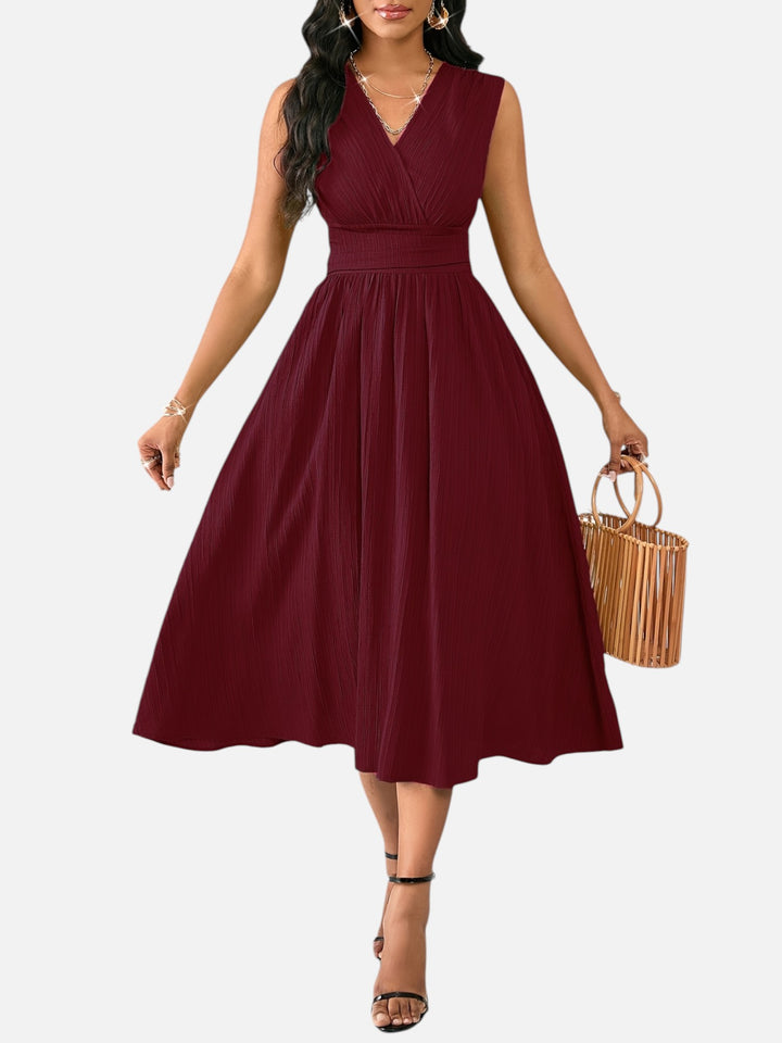 Midi Dress Women Sleeveless Summer Casual Vacation Outfit