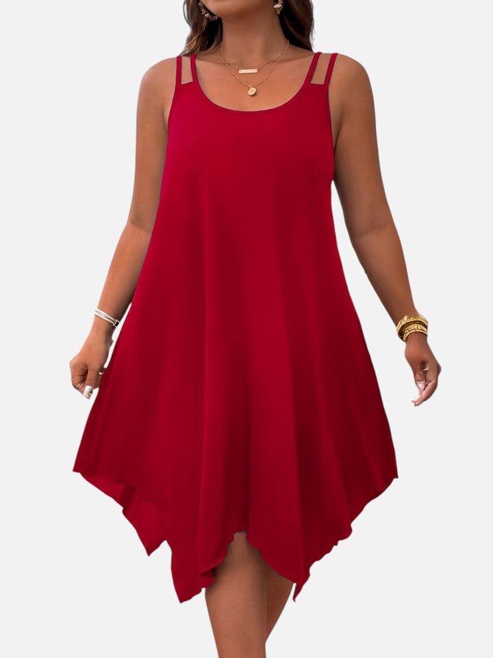 Plus Size Strapless Midi Dress for Wedding Guest Formal Events