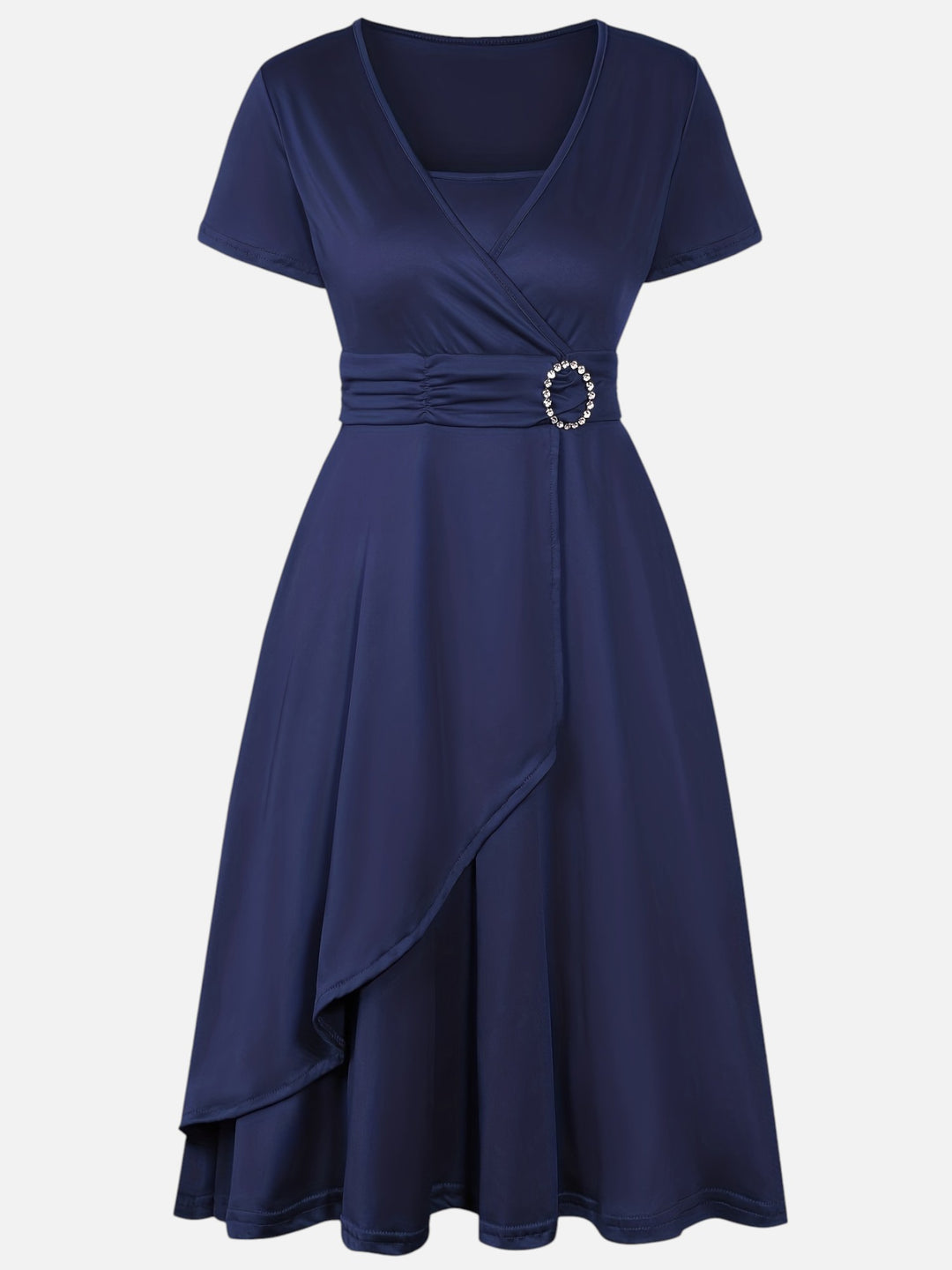Women’s Rhinestone Midi Dress Elegant Party and Wedding Dress