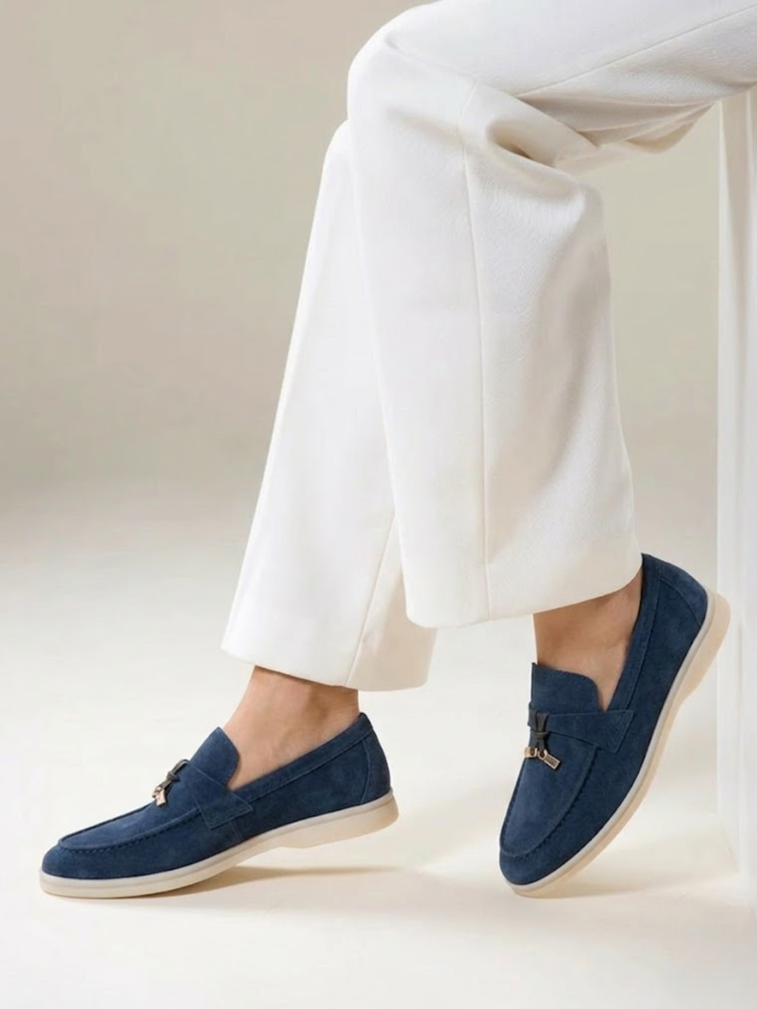 Women’s Suede Loafers Comfortable Slip-On Everyday Flats