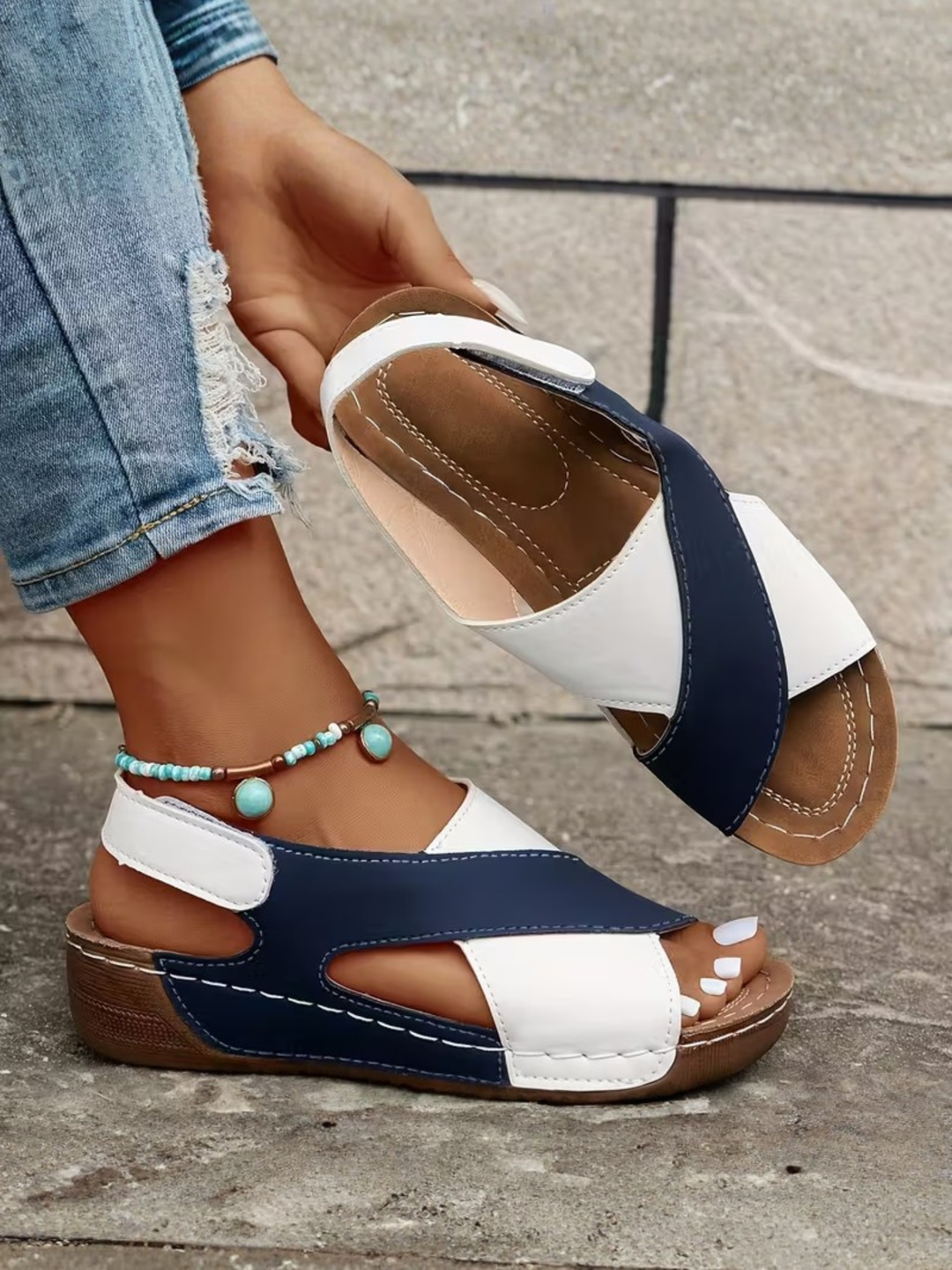 Women’s Cross Strap Sandals for Walking Comfort Summer Outdoor