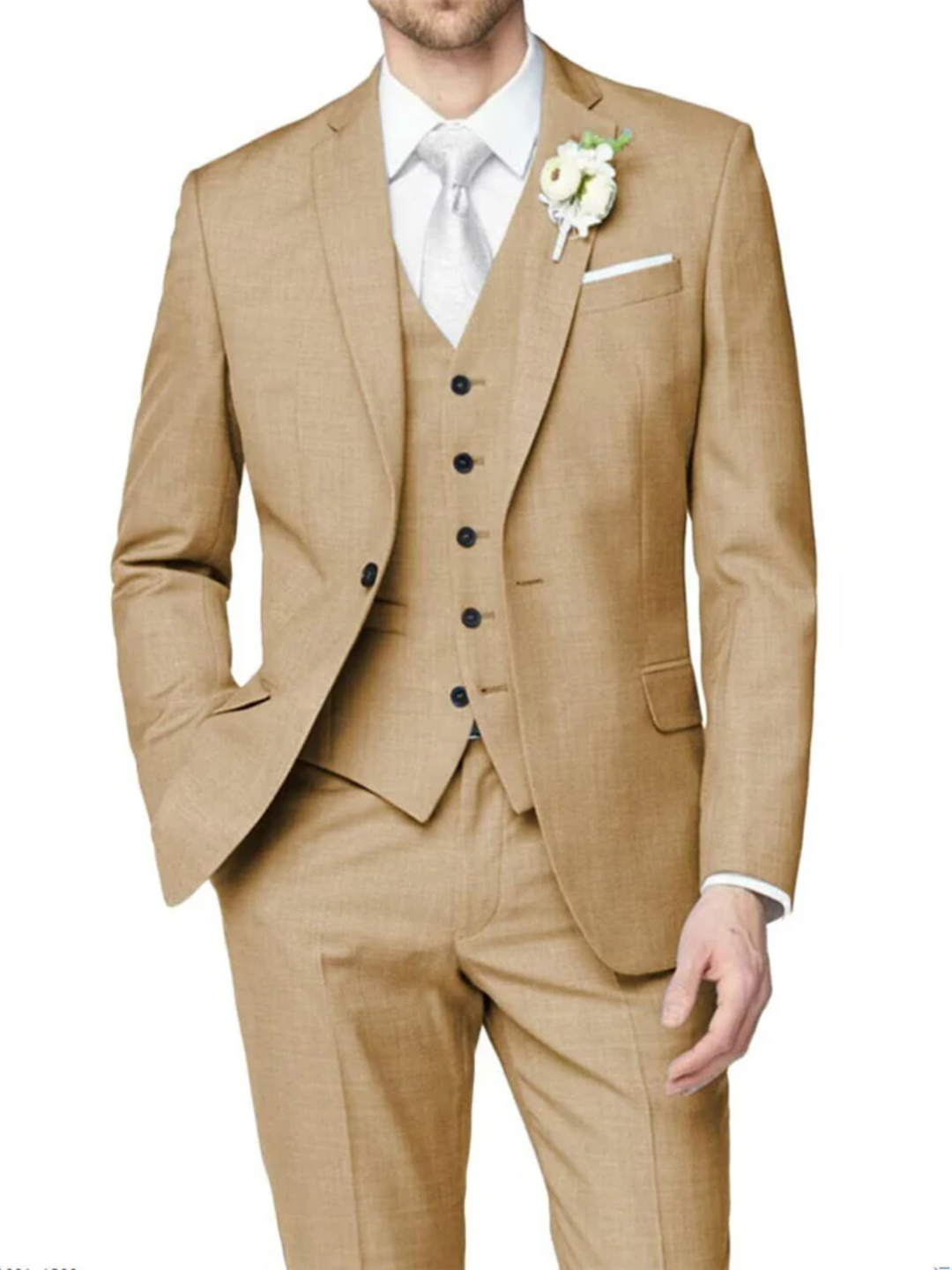 Men's lilac wedding suit slim fit one button formal