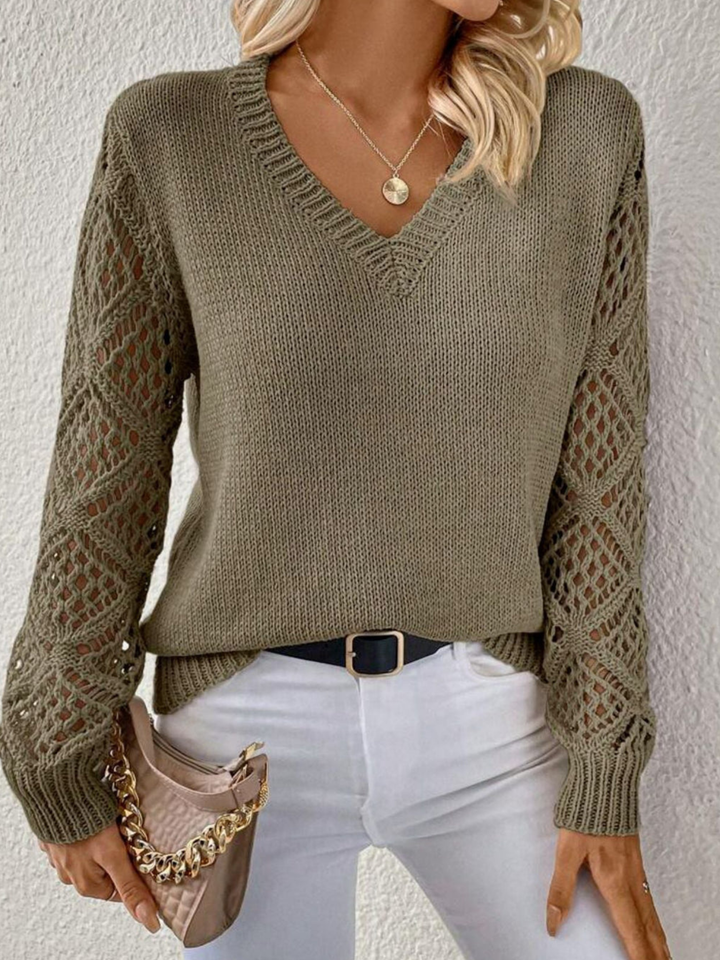 Sweater Breathable Long Sleeve Top for Cool Weather