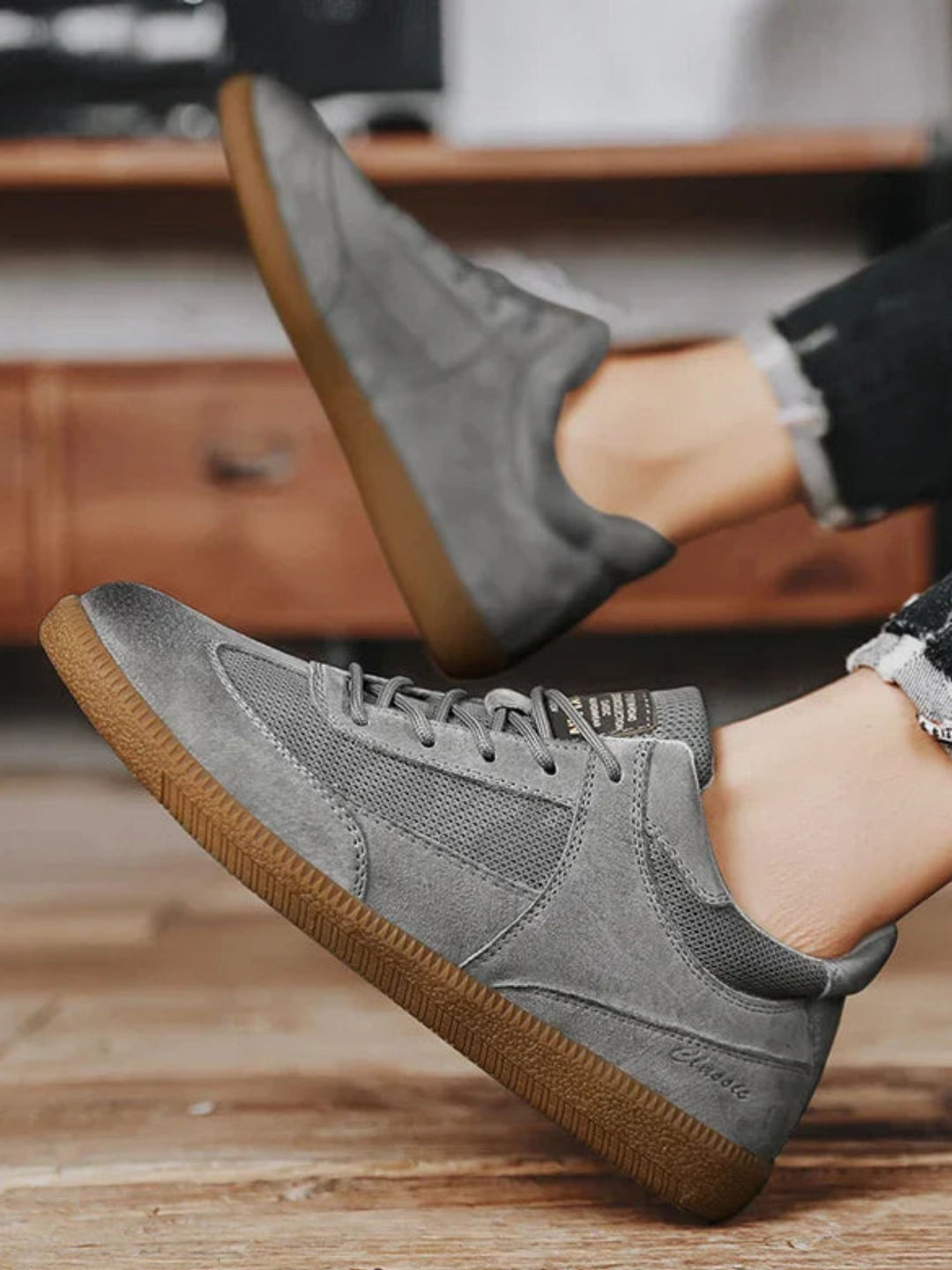 Sneakers Men Durable Rubber Sole Shoes for Everyday Comfort