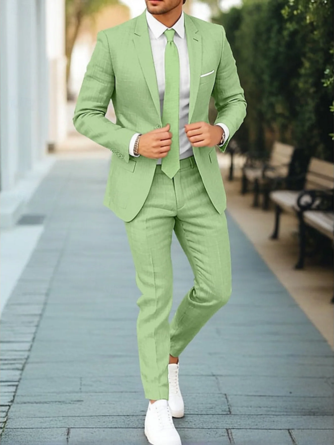 Men's Casual 2 Piece Suit Slim Fit for Everyday Smart Wear