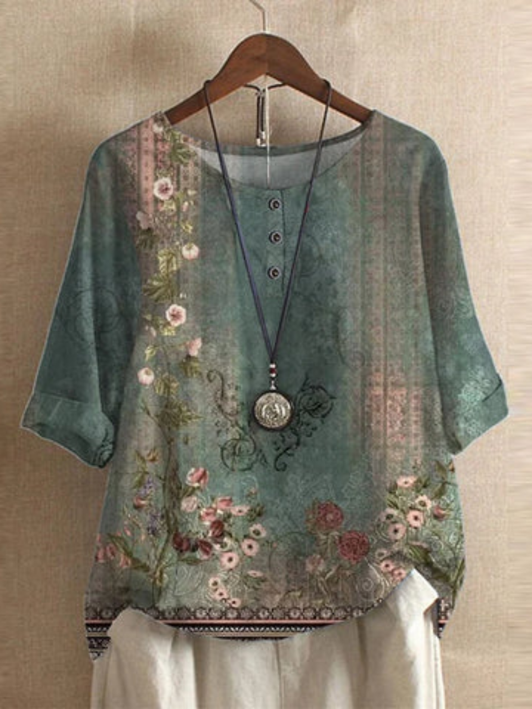 Women's summer shirt floral print lightweight blouse