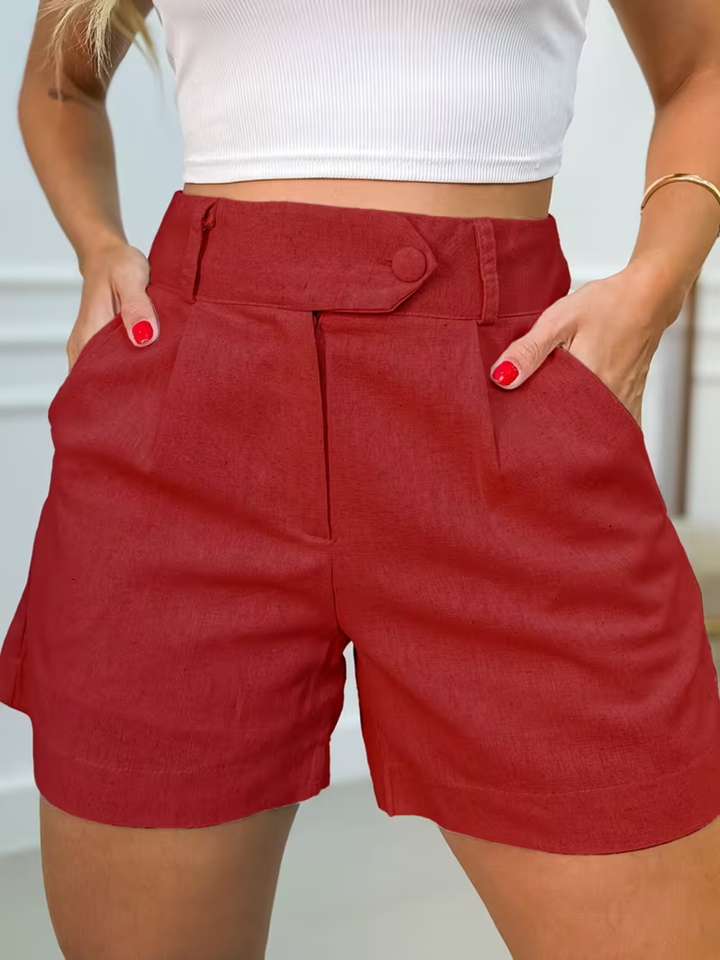 women high waist shorts casual summer cotton