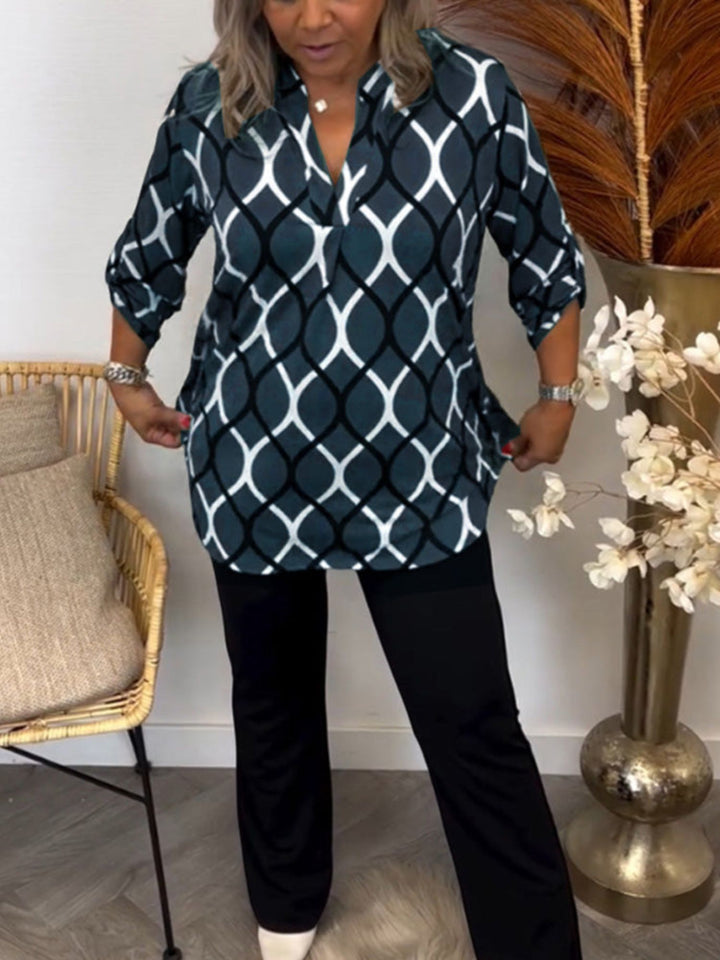Women Printed Blouse Soft Comfortable Everyday Stylish Shirt