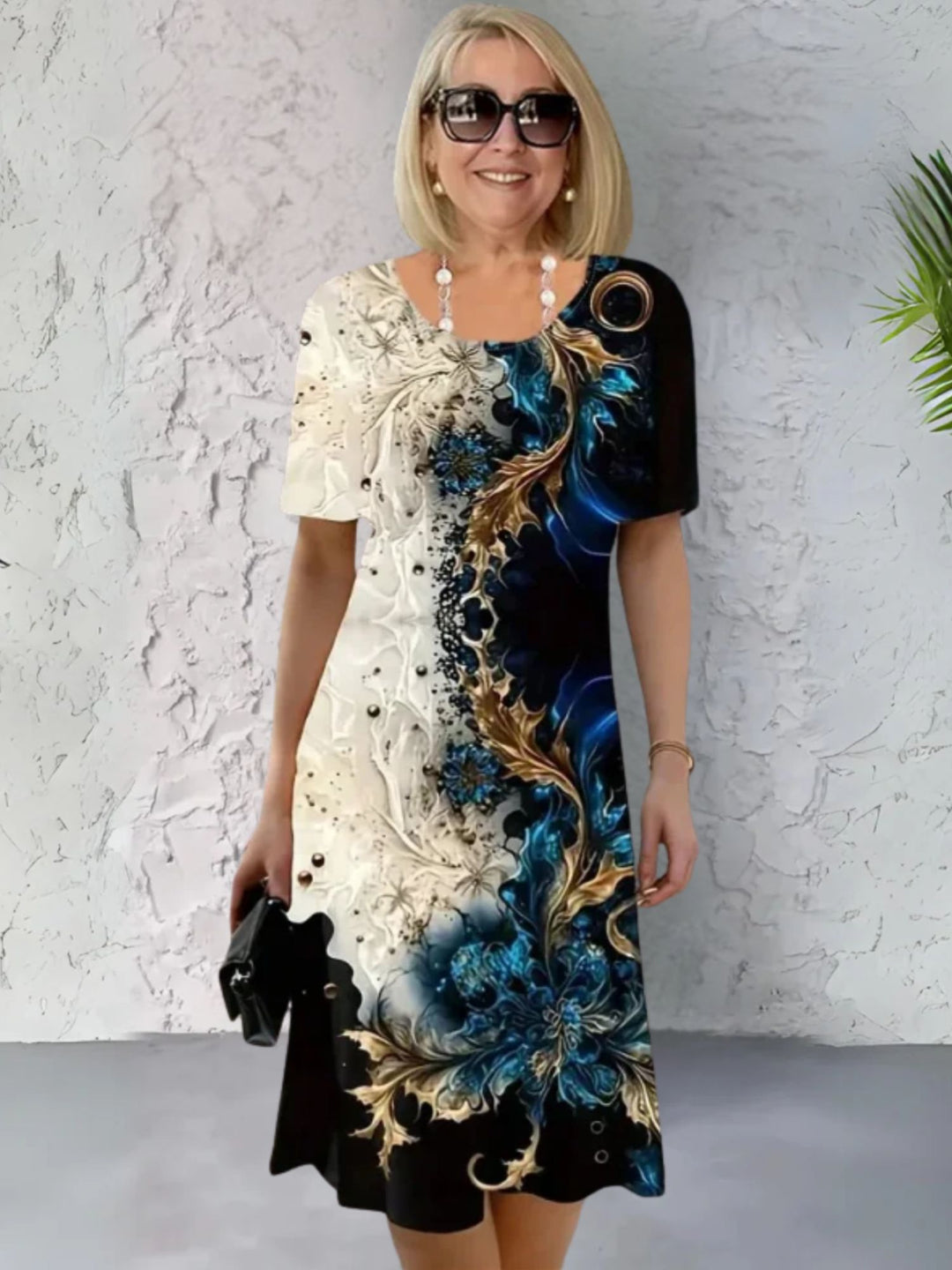 Women’s Printed Midi Dress Comfortable Day to Night Stylish Wear