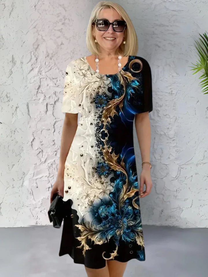 Women’s Printed Midi Dress Comfortable Day to Night Stylish Wear