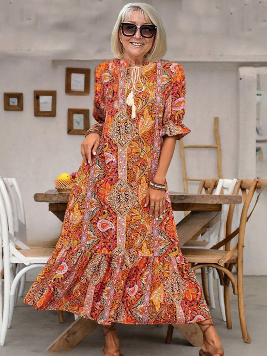 Women’s Boho Summer Dress Lightweight Flowy Casual Outfit