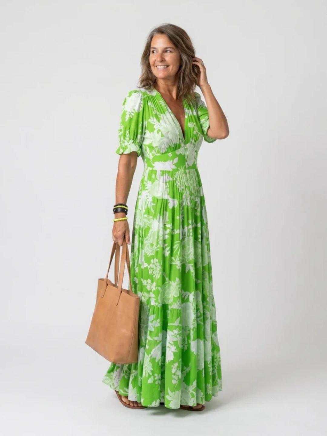 Women's Floral Midi Dress for Summer Events Casual Everyday Wear