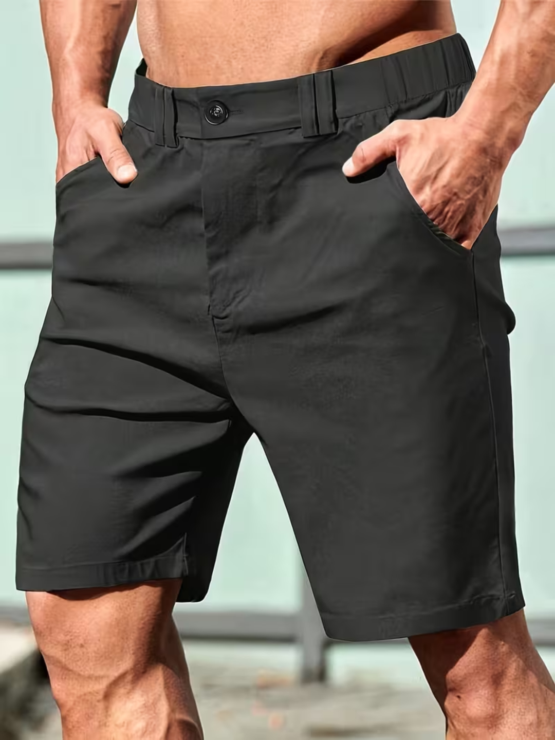 Men’s Cotton Cargo Shorts Comfortable Summer Casual Straight Fit