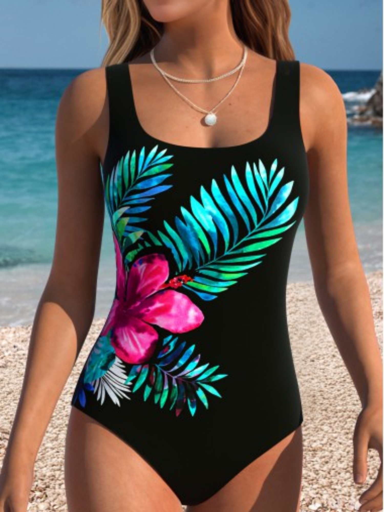 Women’s Tummy Control Swimsuit One-Piece Slimming Fit Printed