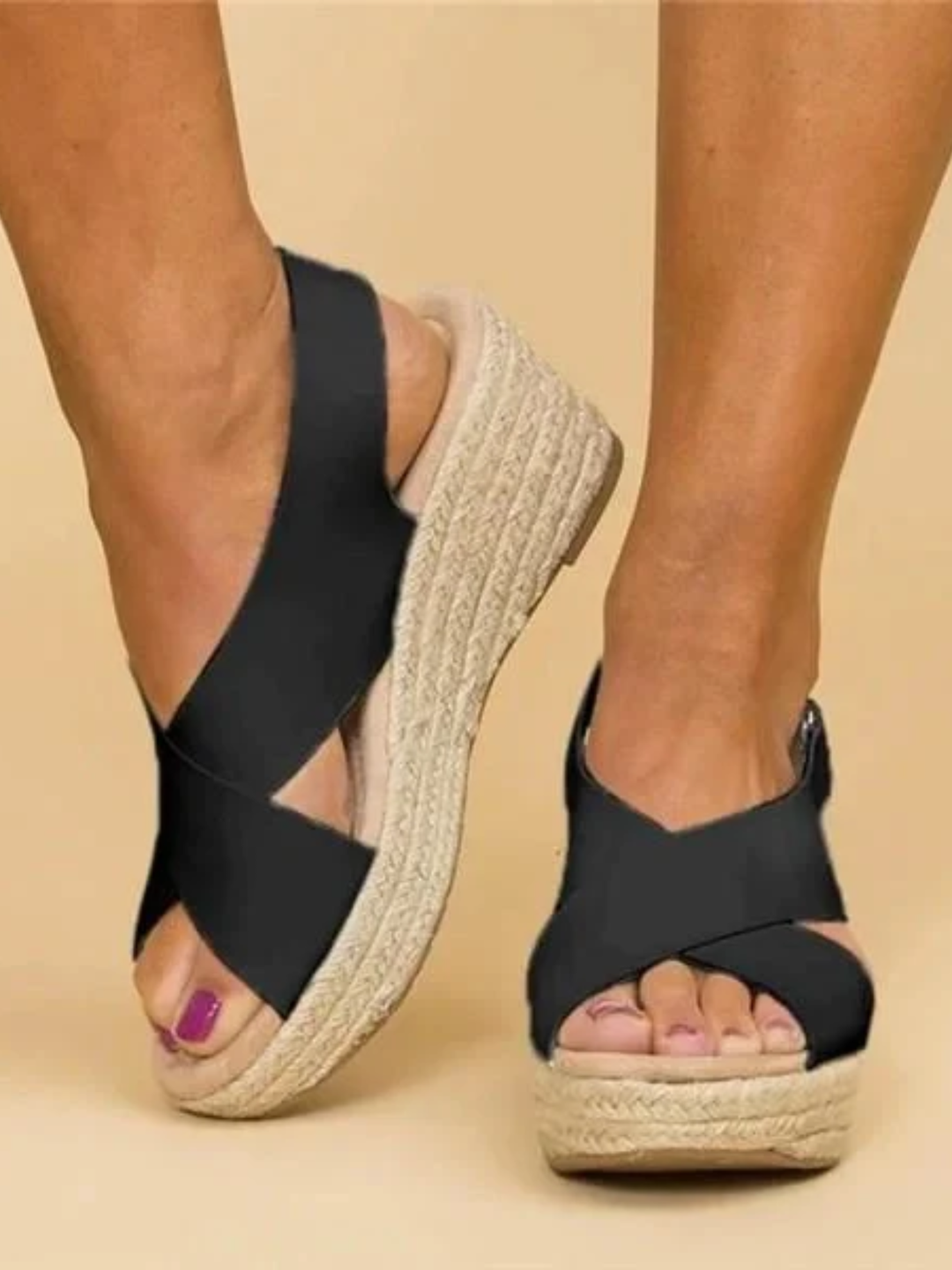 Women's orthopedic wedge sandals for all-day walking comfort
