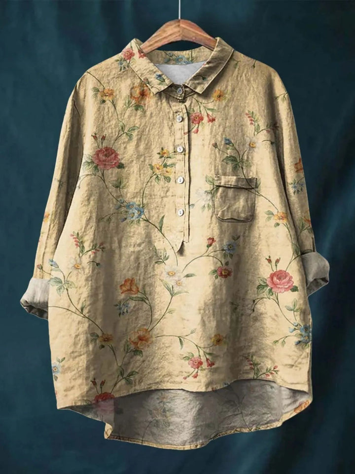 Blouse Women’s Floral Summer Shirt For Work Casual Wear