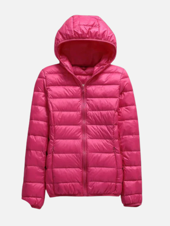 Women's Lightweight Down Jacket Hooded for Spring Weather