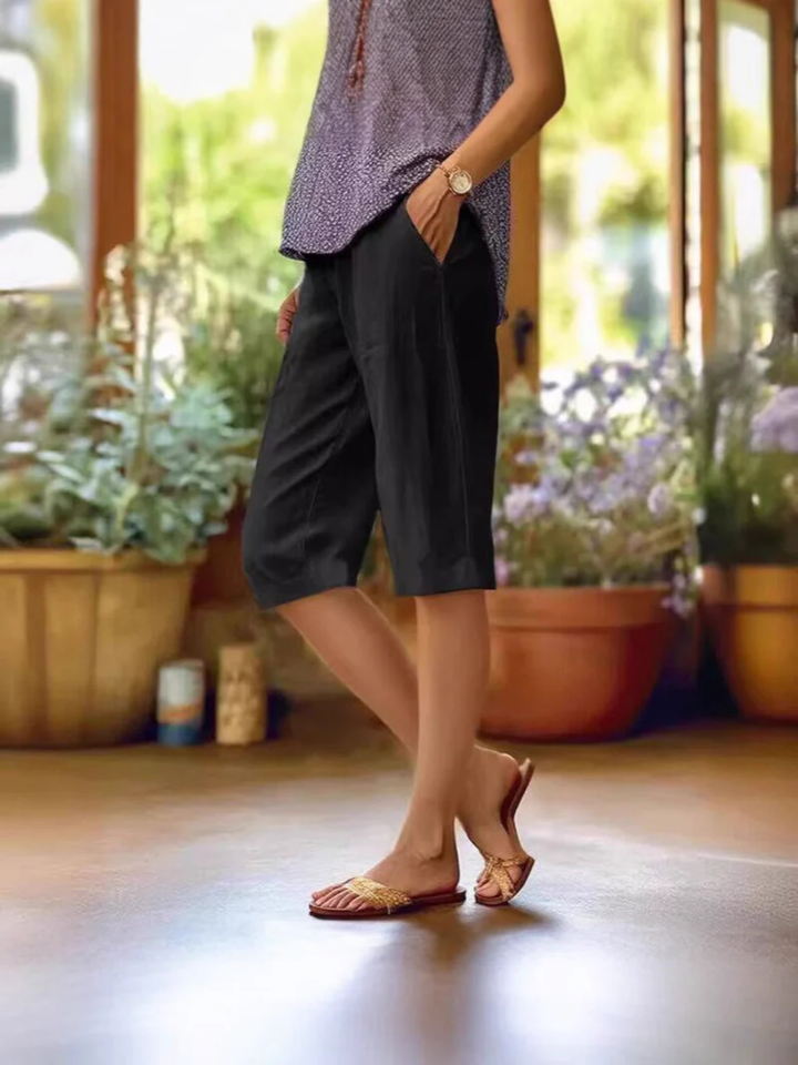 Women's Knee Length Summer Shorts Straight Leg for Outfits