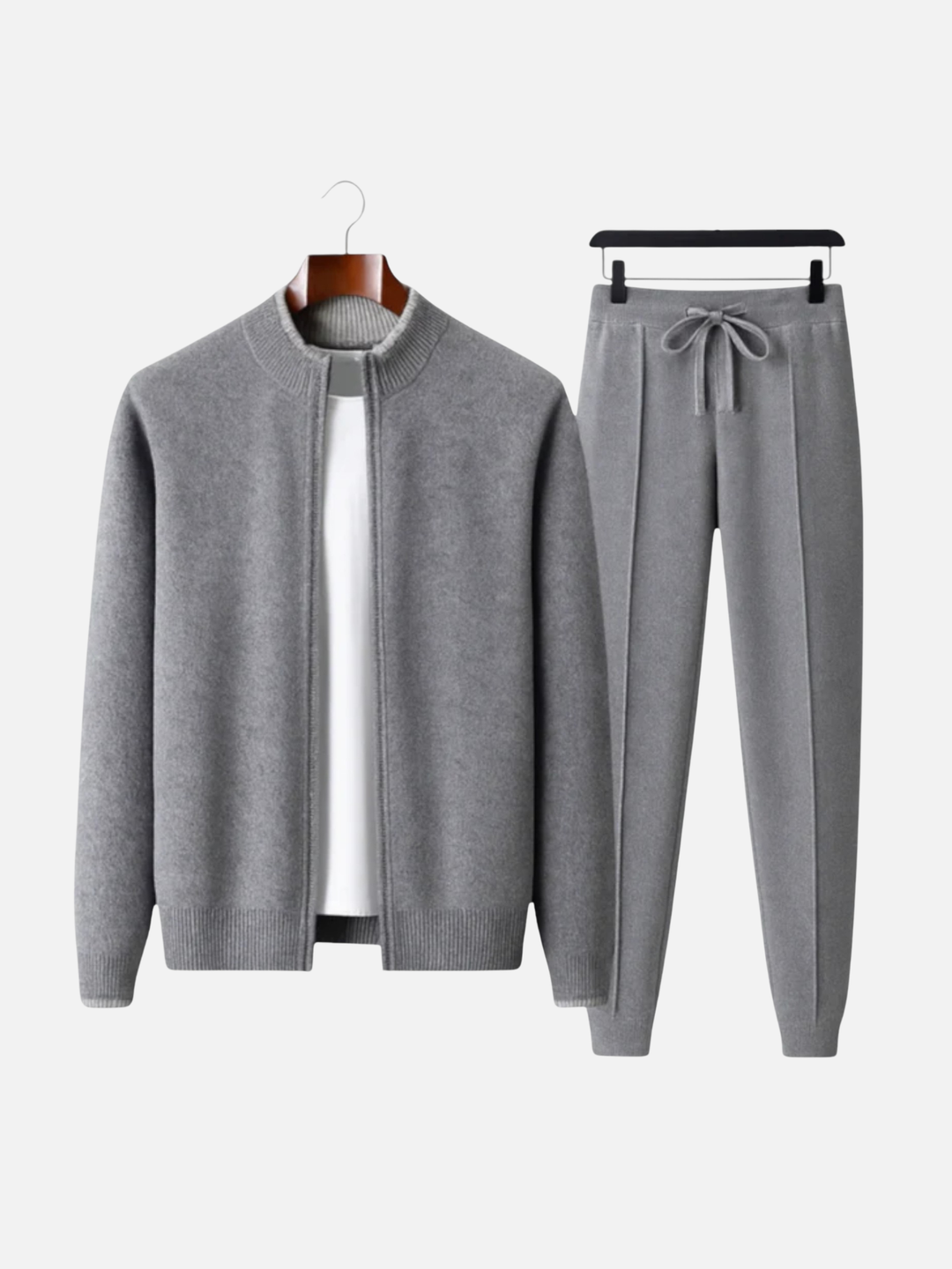 Aurevien | Men’s Wool Lounge Set in Heritage Grey