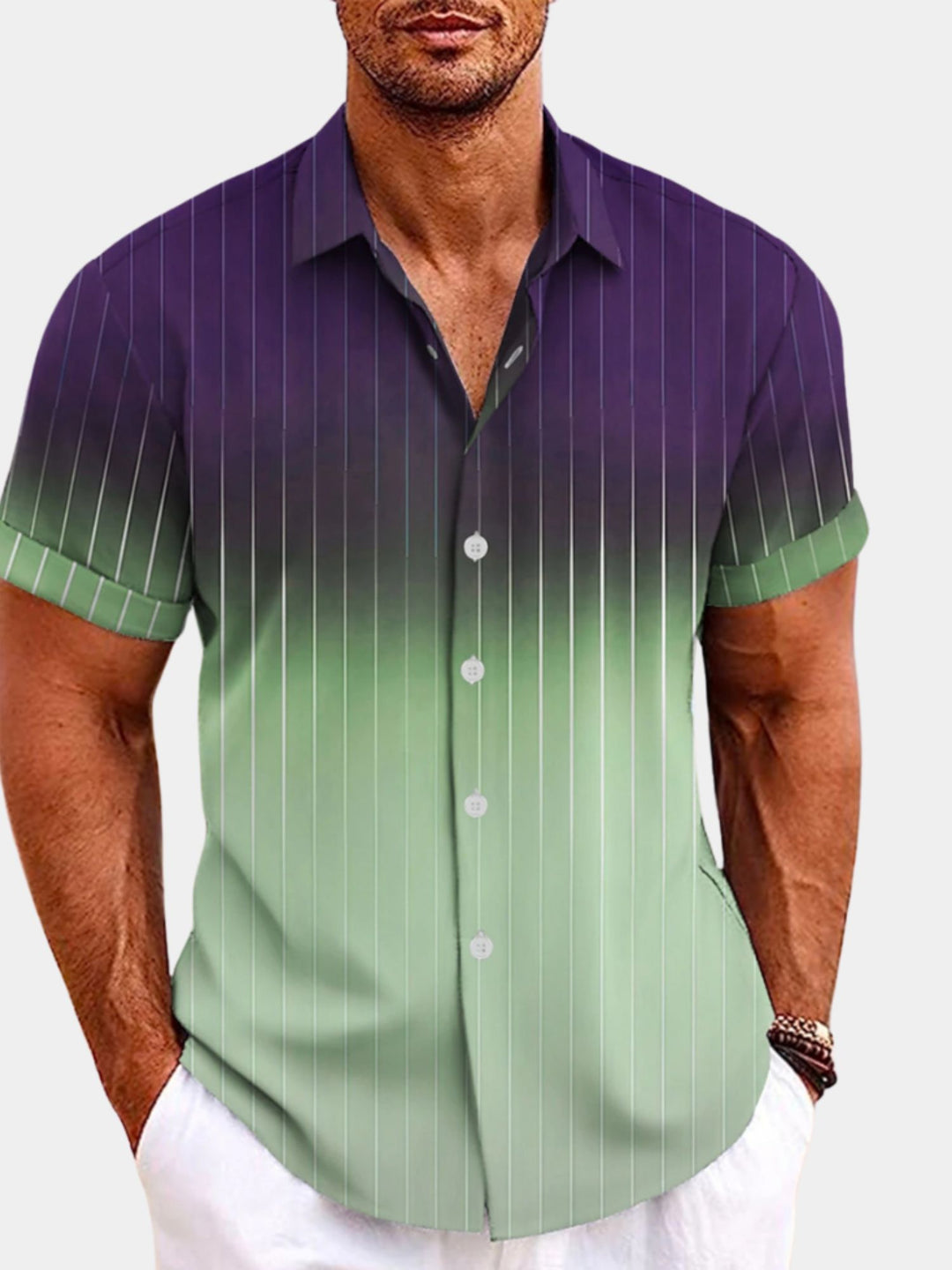 Men’s Office Shirt Breathable Lightweight Smart Casual Work Wear