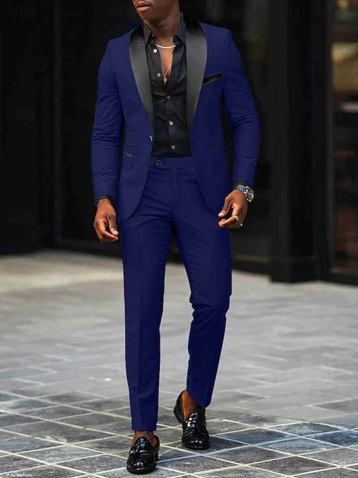 Men’s Wedding Suit Tailored Fit Single Button Formal Wear