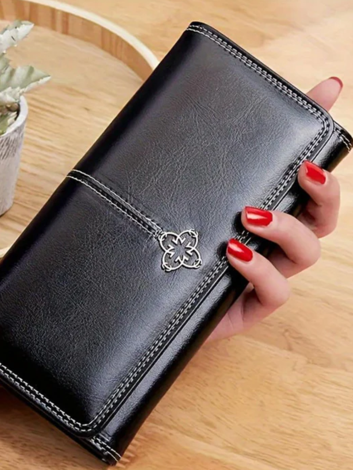 Wallet Women’s Leather Slim Bifold Compact Card Holder