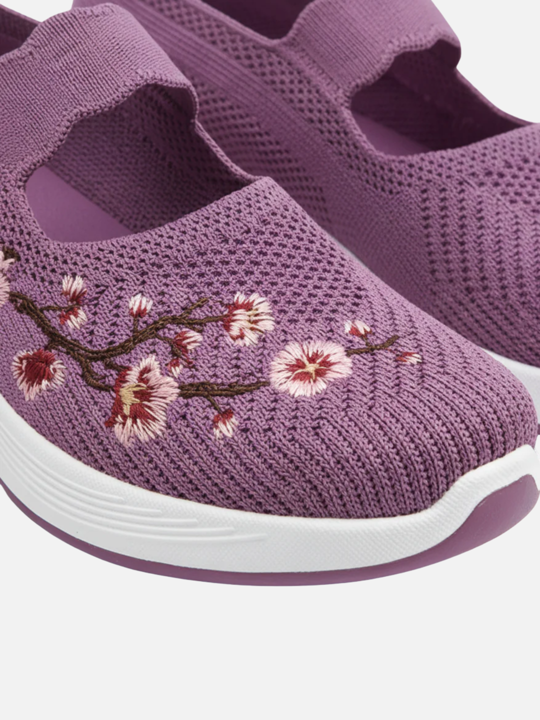 Women's Orthopedic Floral Flats for All-Day Walking Comfort