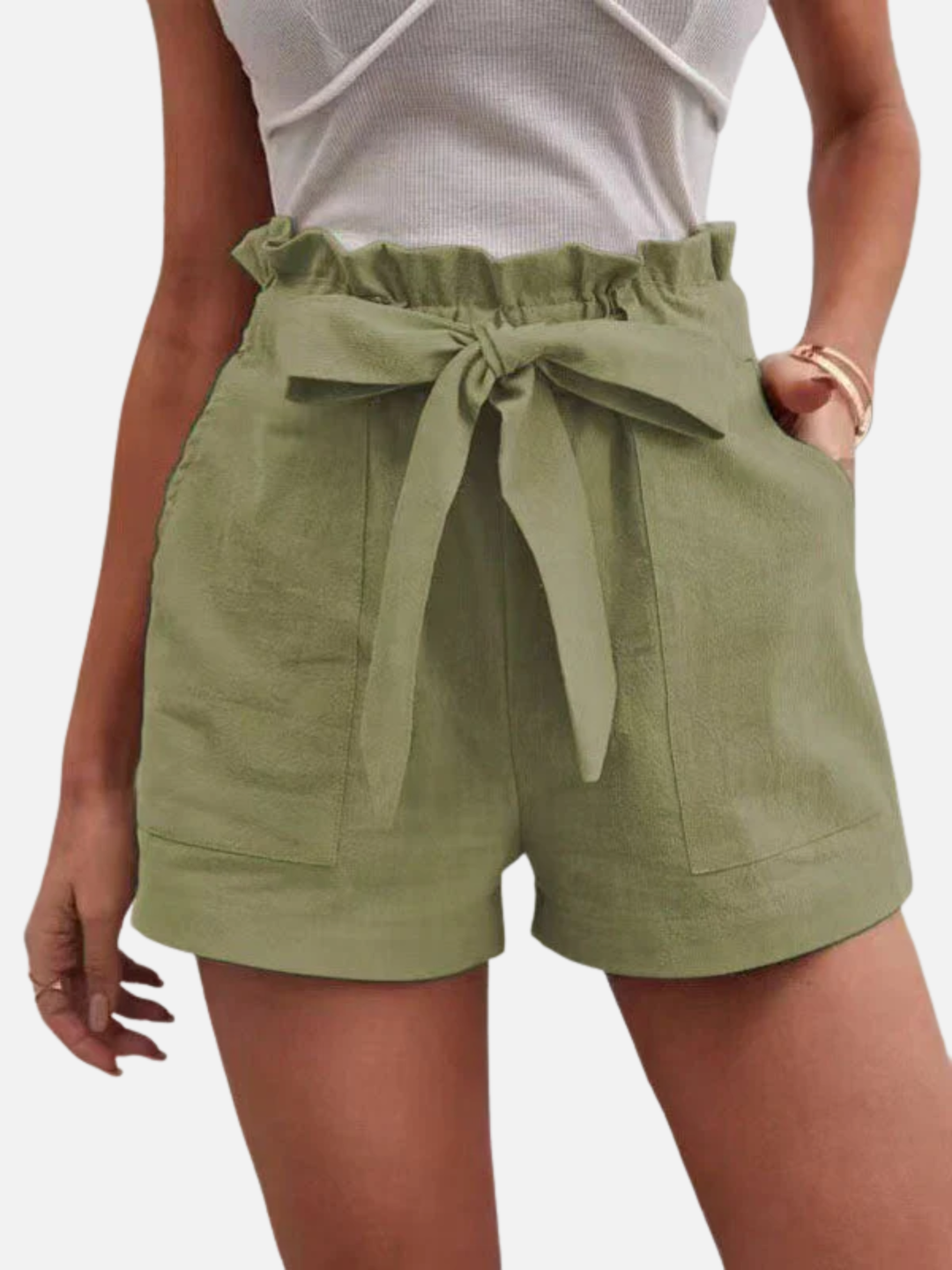 Women’s Lightweight Cotton Linen Shorts for Summer Casual Wear