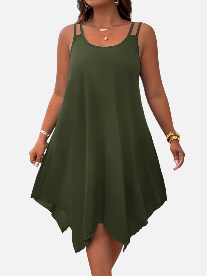 Plus Size Strapless Midi Dress for Wedding Guest Formal Events