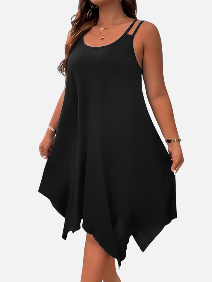 Plus Size Strapless Midi Dress for Wedding Guest Formal Events