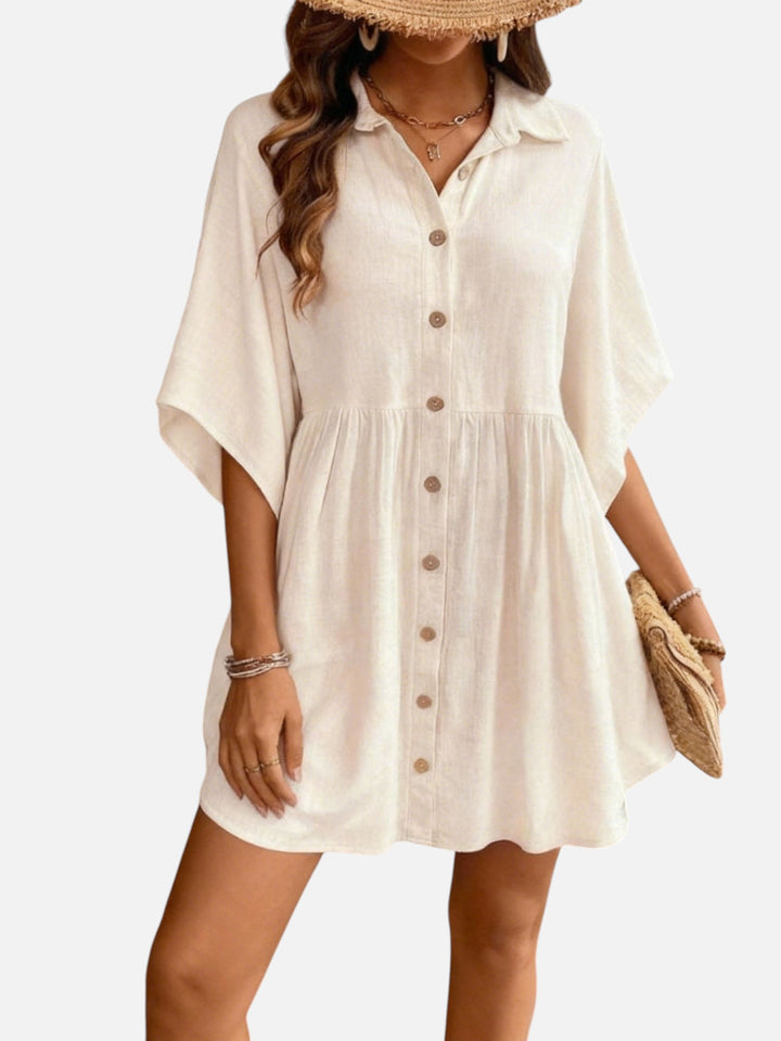 Women's Shirt Dress Cotton Loose Fit Beach Vacation Dress Women