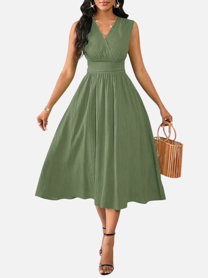 Midi Dress Women Sleeveless Summer Casual Vacation Outfit
