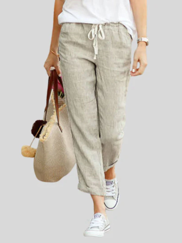 Women’s Lounge Pants Loose Fit Cotton Linen Comfortable All Day