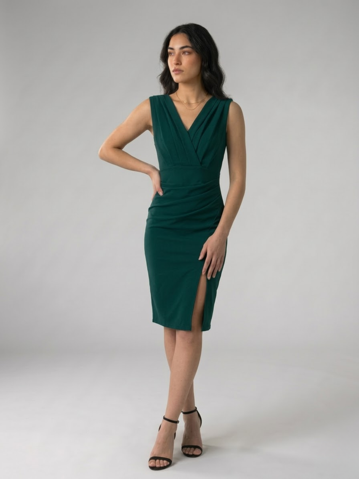 Women’s Formal Midi Dress Fitted Elegant Night Wear