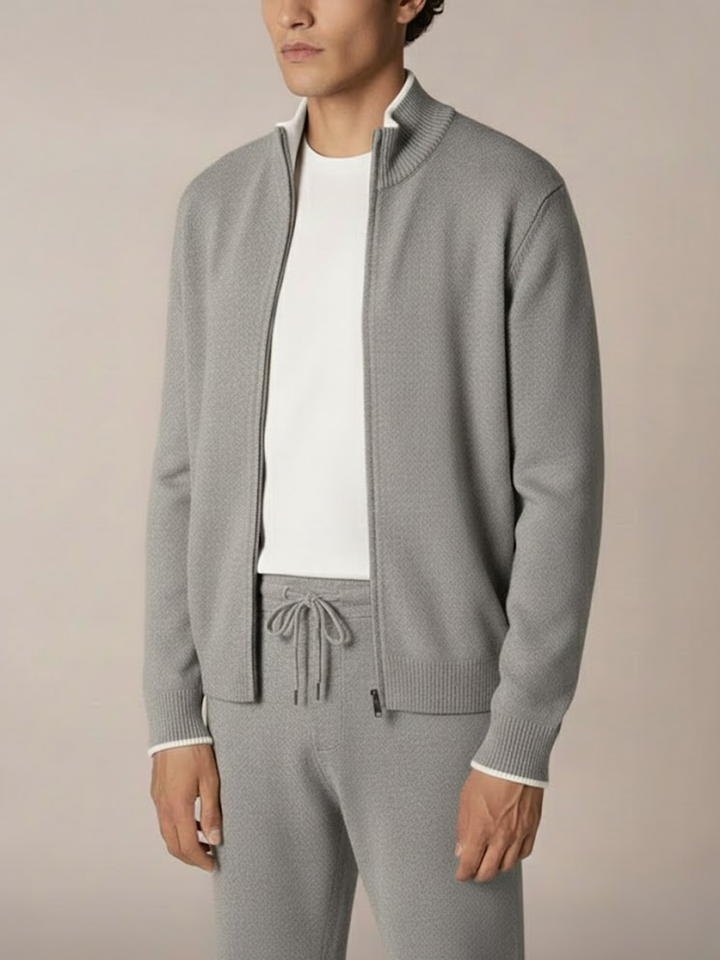 Aurevien | Men’s Wool Lounge Set in Heritage Grey