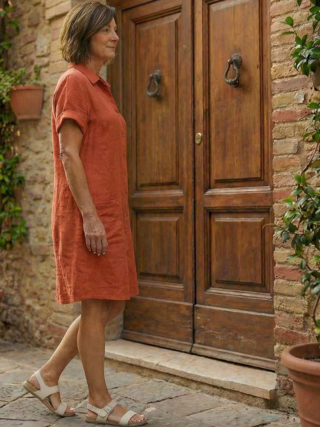 Women Short Sleeve Casual Dress Lightweight Travel Outfit