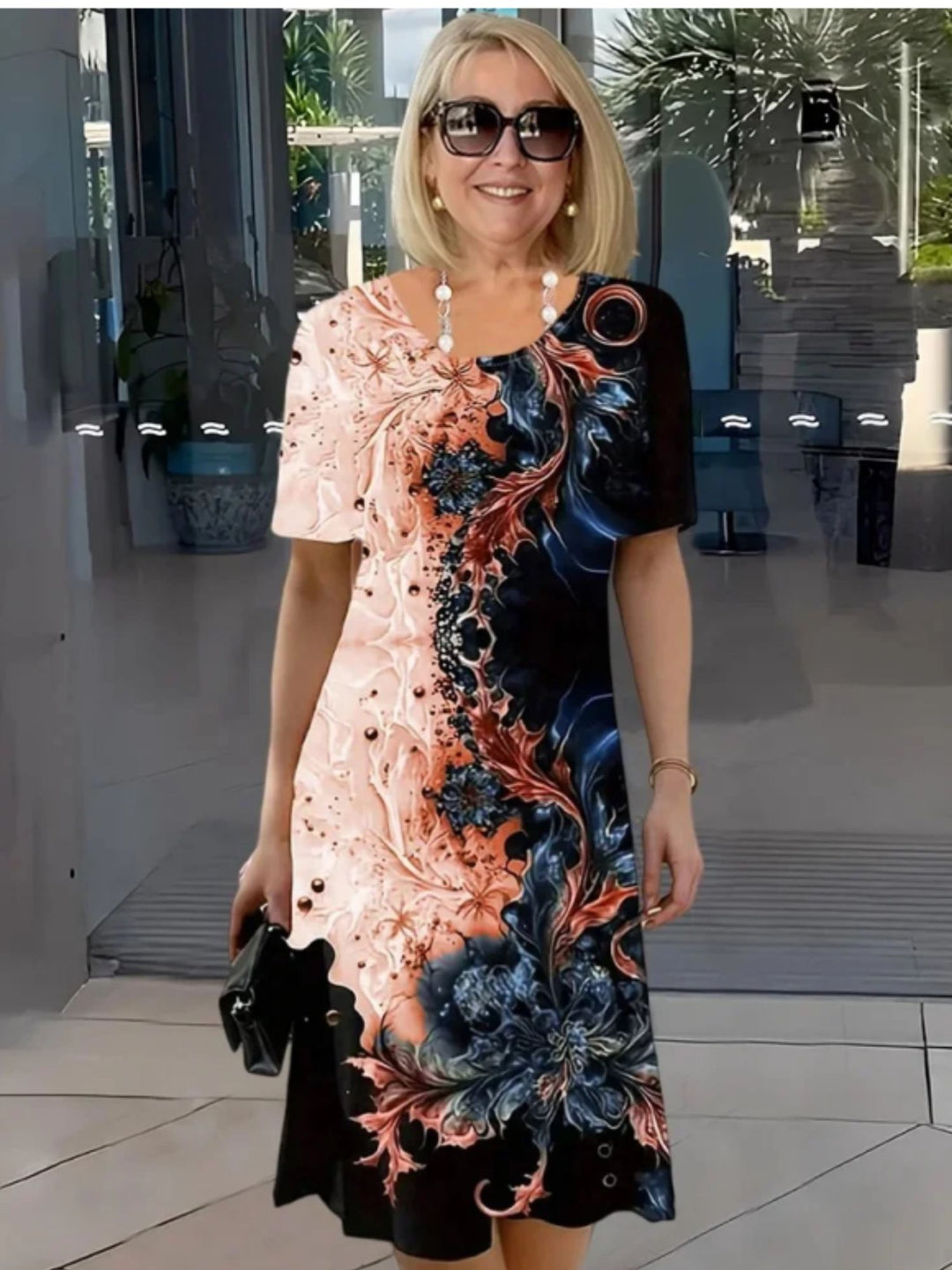 Women’s Printed Midi Dress Comfortable Day to Night Stylish Wear
