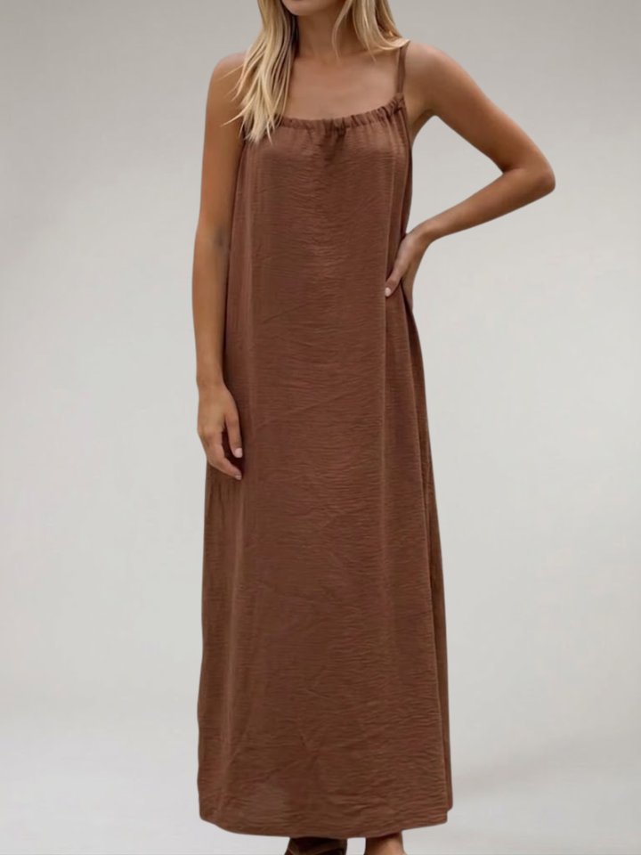 Women’s Backless Maxi Dress Loose Fit Summer Vacation Wear