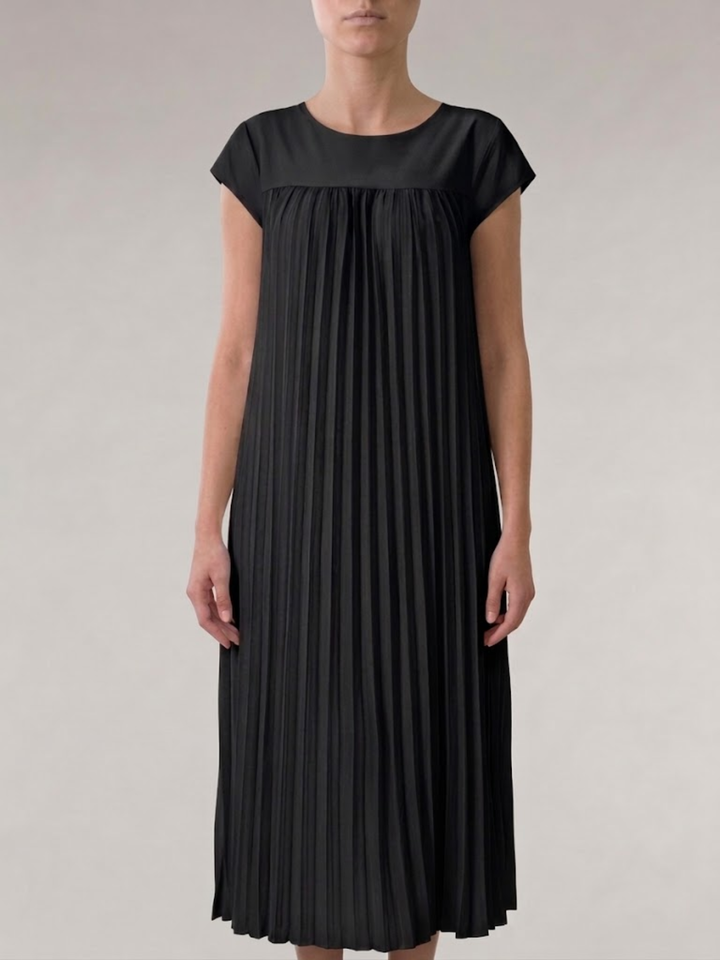 Women’s Midi Sundress A-Line Pleated Lightweight Summer Dress