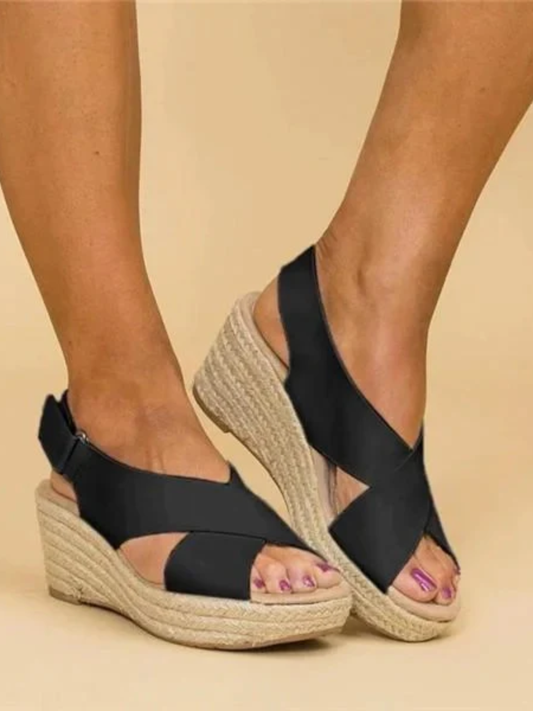 Women's orthopedic wedge sandals for all-day walking comfort