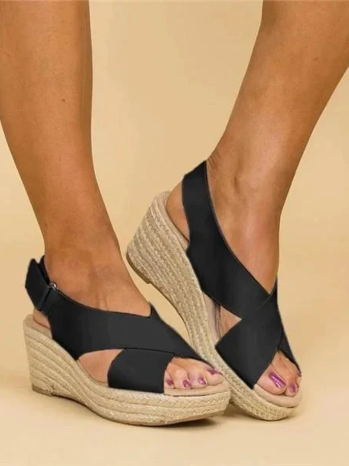 Women's orthopedic wedge sandals for all-day walking comfort