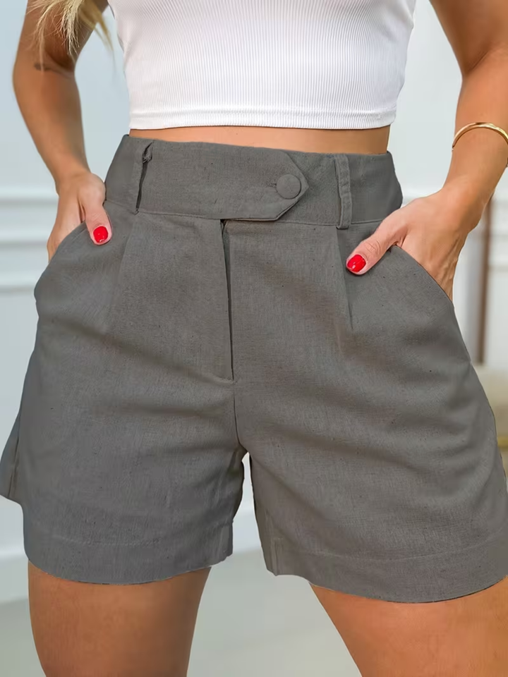 women high waist shorts casual summer cotton