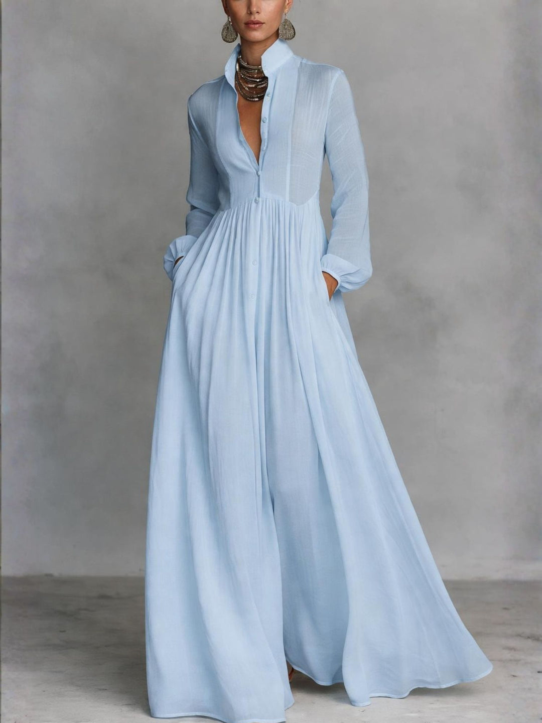 Maxi Dress Breathable Relaxed Fit Dress for Warm Weather Wear