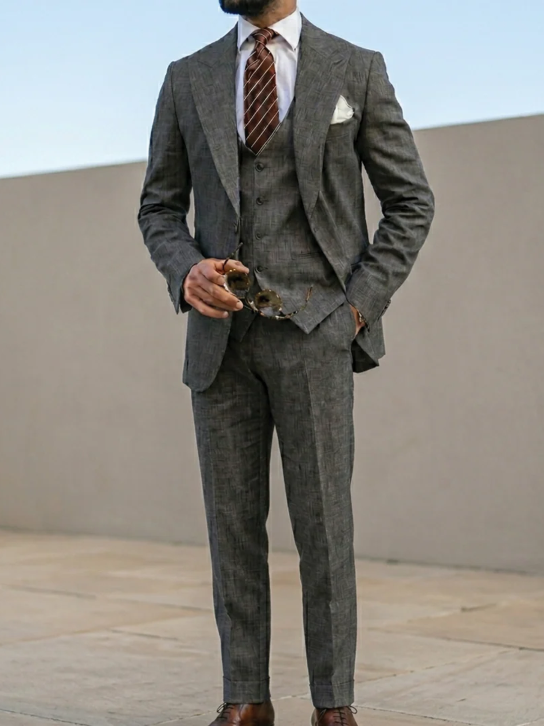 Men's 3 piece suit for wedding slim fit formal suit set