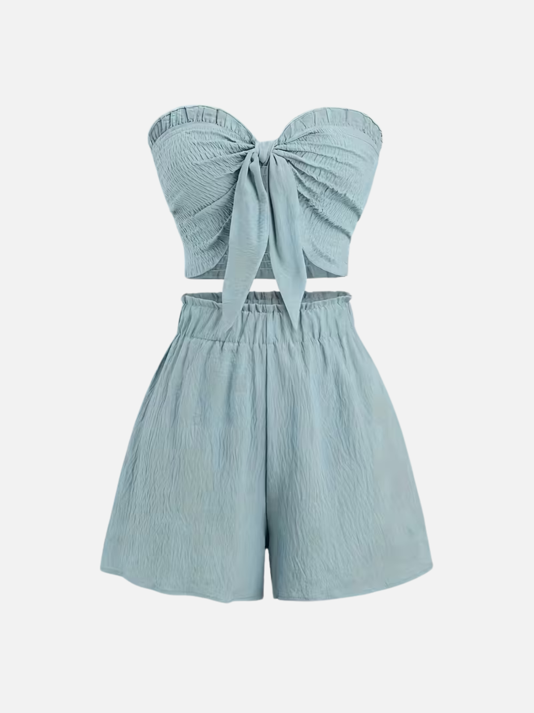 Women's 2-Piece Shorts Set Elastic Waist Beachwear Summer Set
