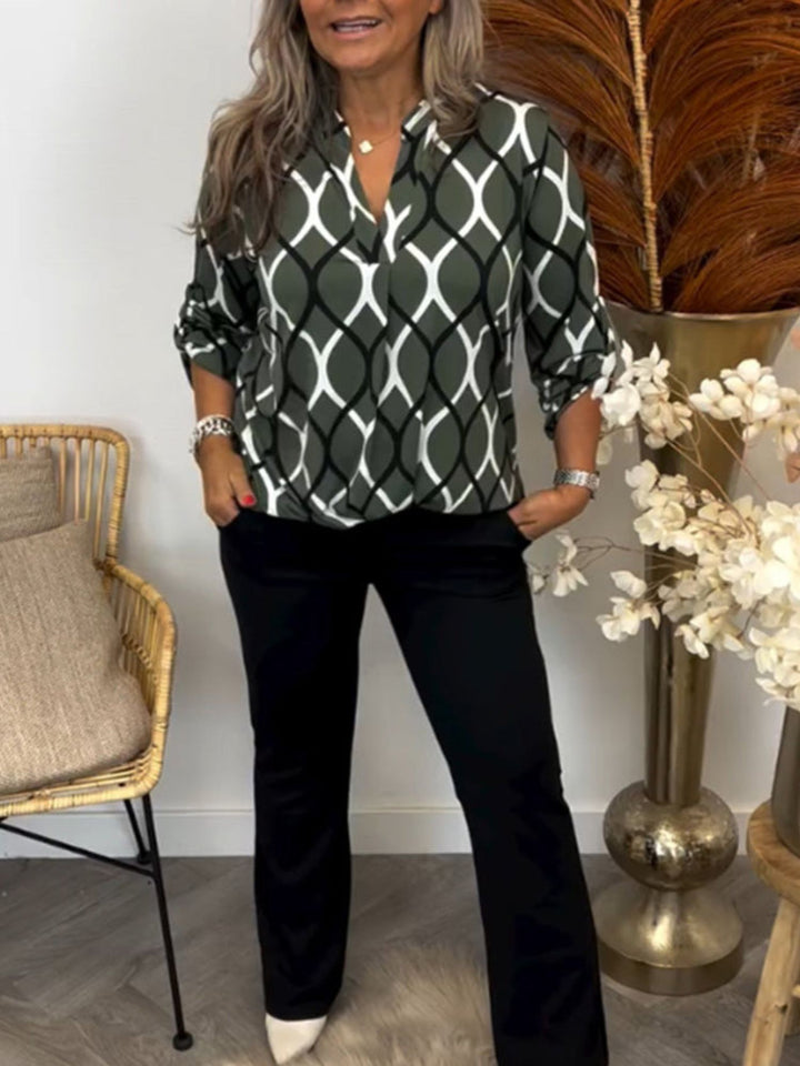Women Printed Blouse Soft Comfortable Everyday Stylish Shirt