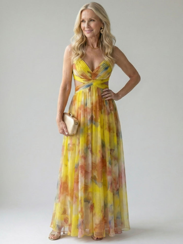 Sleeveless Wrap Dress Women Lightweight Elegant Casual Wear