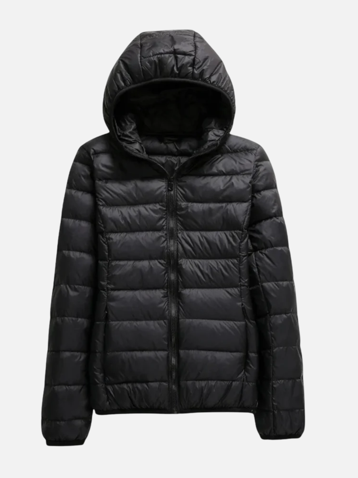 Women's Lightweight Down Jacket Hooded for Spring Weather
